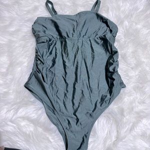 H&M green one piece swimsuit size L
